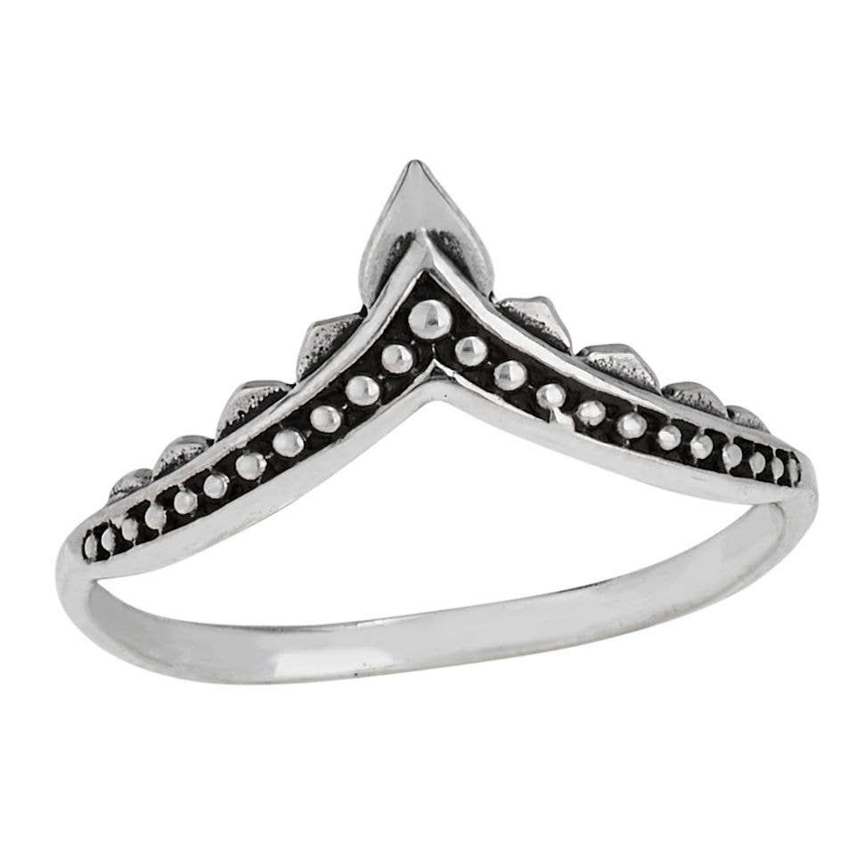 Reaching Point Sterling Silver Ring: Sterling Silver / 7 / Bohemian