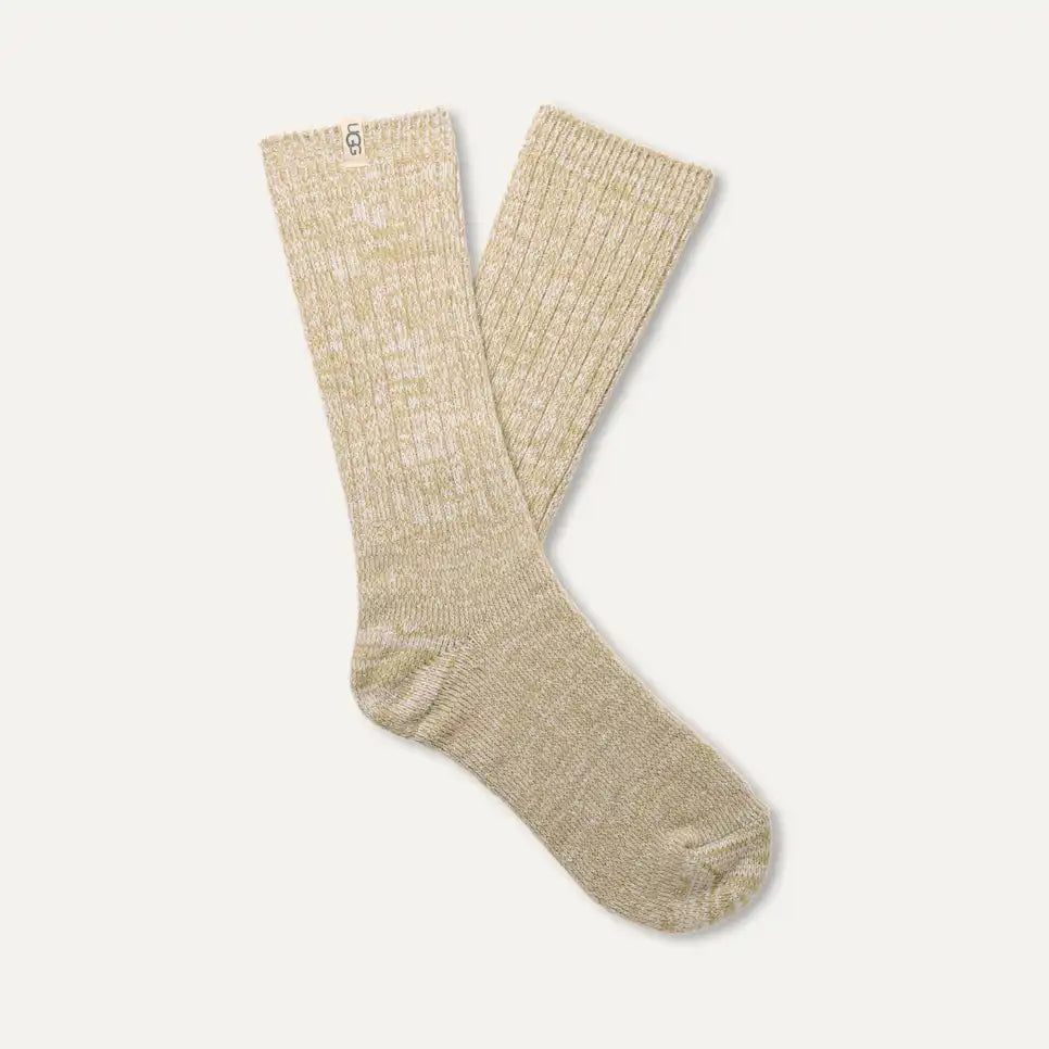 Rib Knit Slouchy Crew Sock