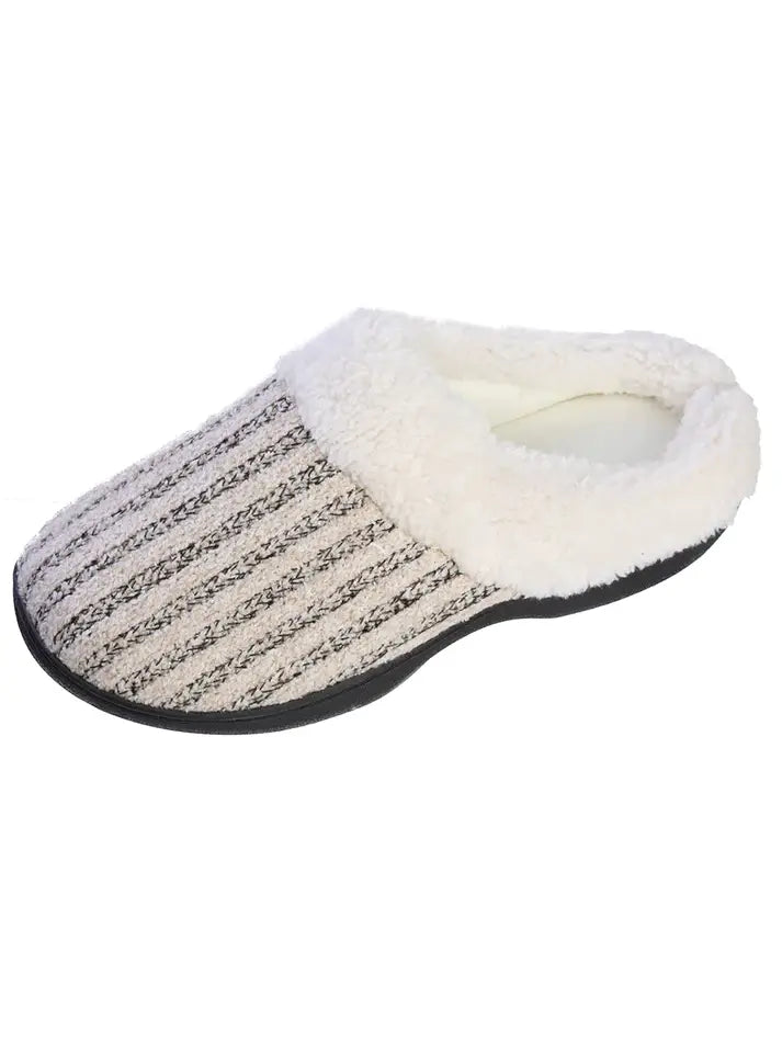 Roxoni Women’S House Slippers Knit Fleece Lined Cozy Clog Ho