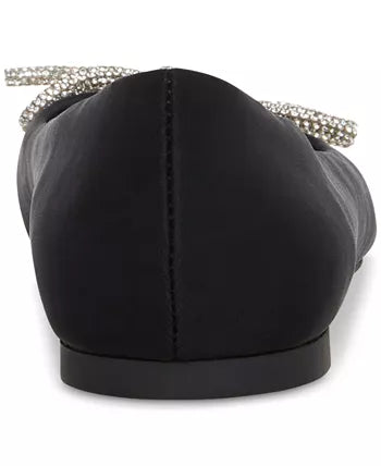 Elina Rhinestone Bow Flats