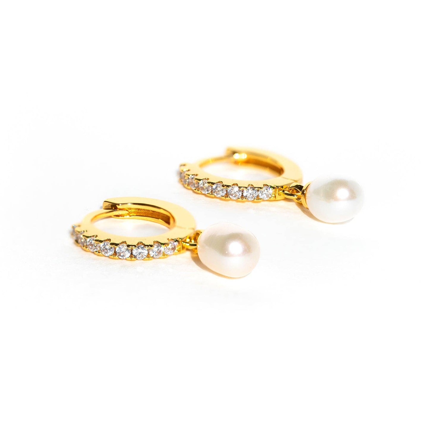 By the Seaside Dangle Hoops: Gold