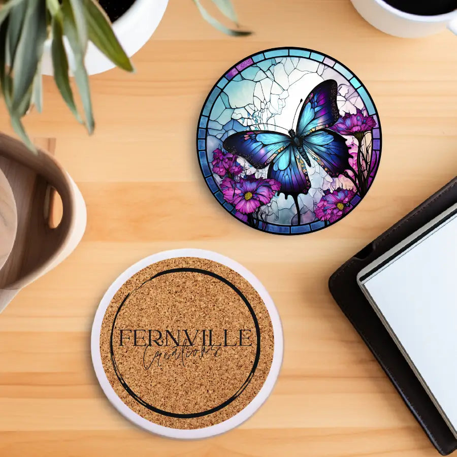 Blue Butterfly Coaster