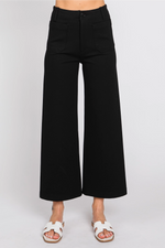 Load image into Gallery viewer, Ponte Cropped Wide-Leg Pant
