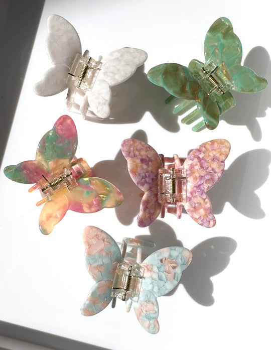 Spring Butterfly Claw Hair Clip | Eco-Friendly - Wildflowers