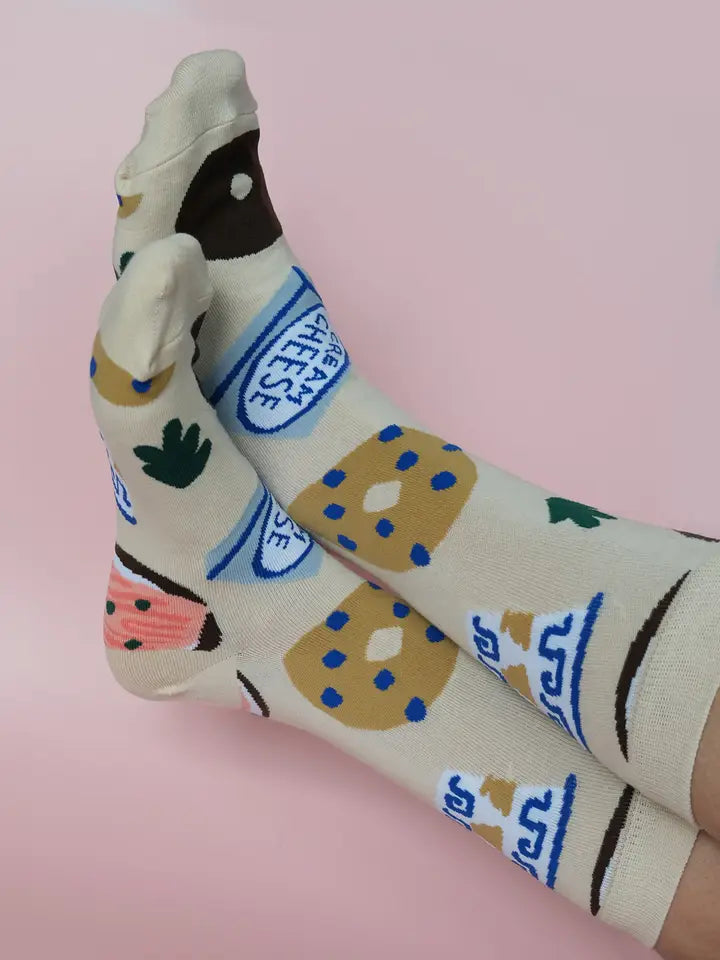 Bagel 100% Cotton Women's Crew Socks