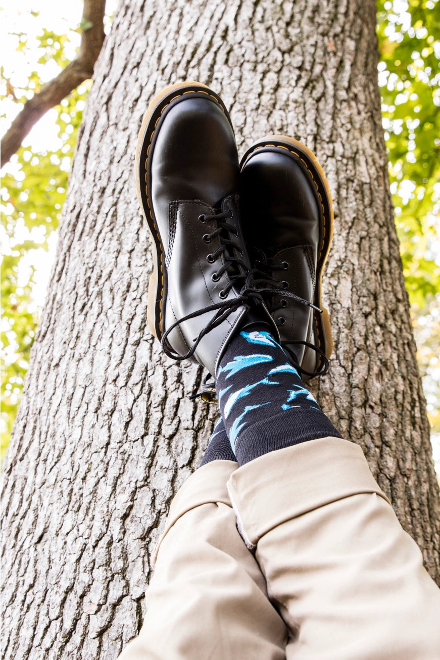 Shark Attack Bamboo Men's Crew