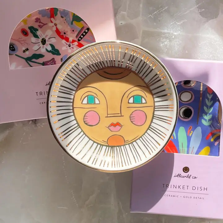 Sun Porcelain Trinket Dish