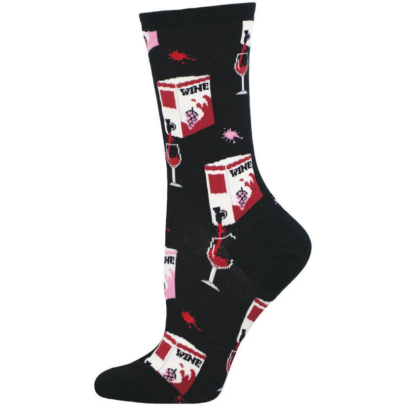 Fine Like Boxed Wine Socks