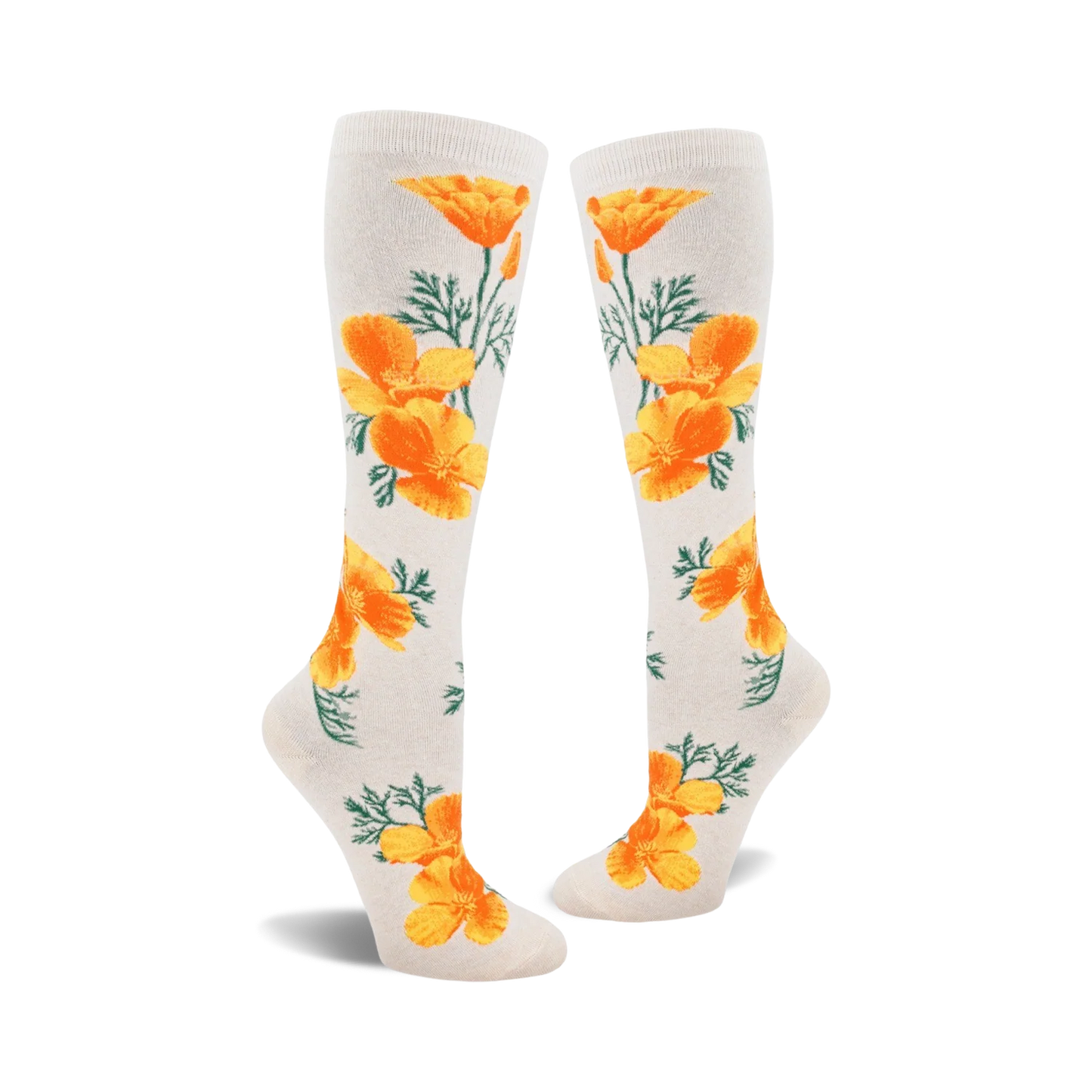 California Poppy Men's Knee-High Socks