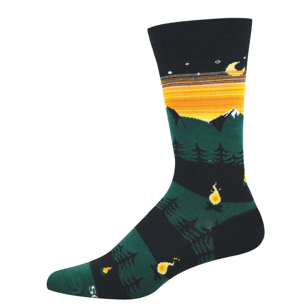 Campfire Vibes Men's Cotton Crew Socks
