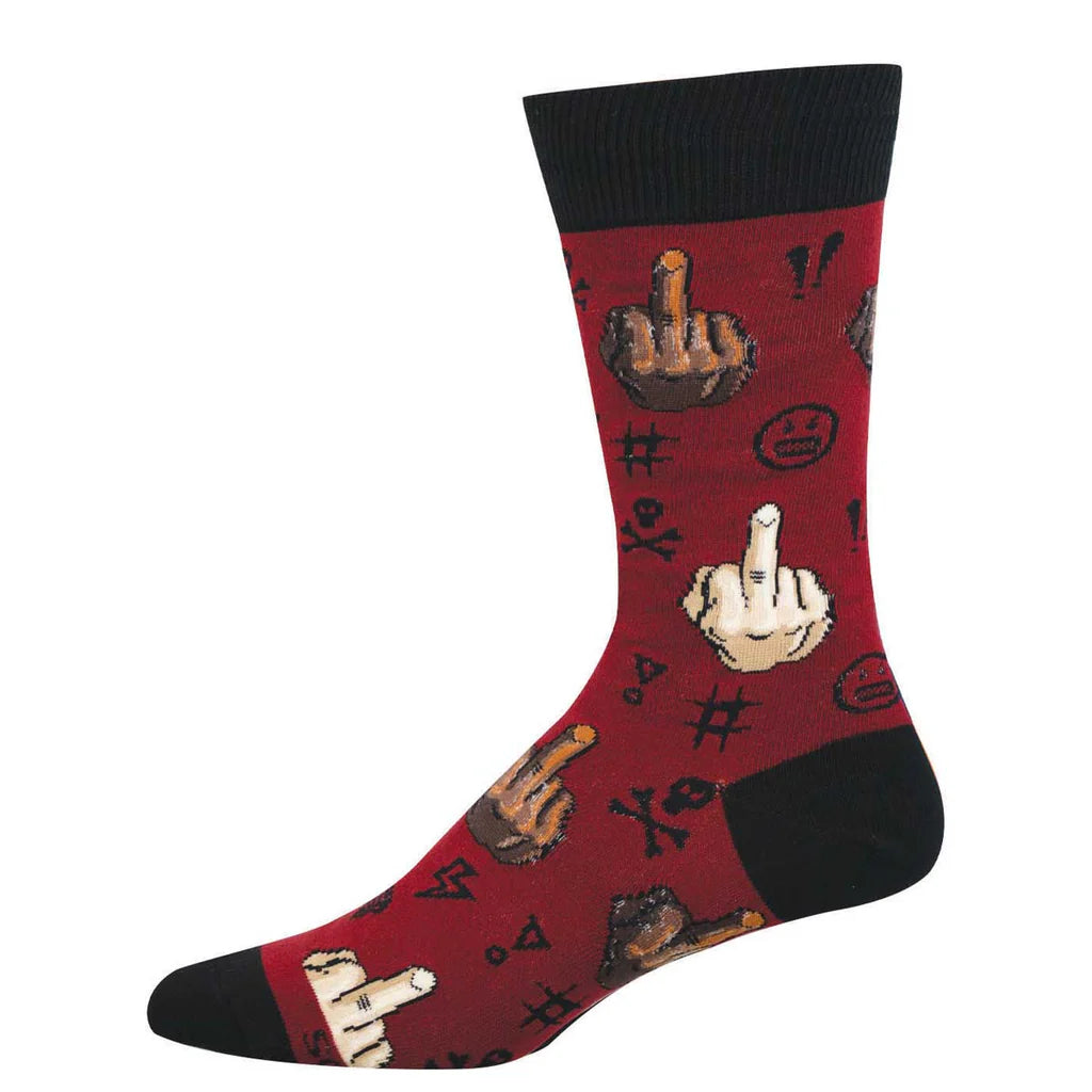 Talk To The Hand Men's Cotton Crew Socks