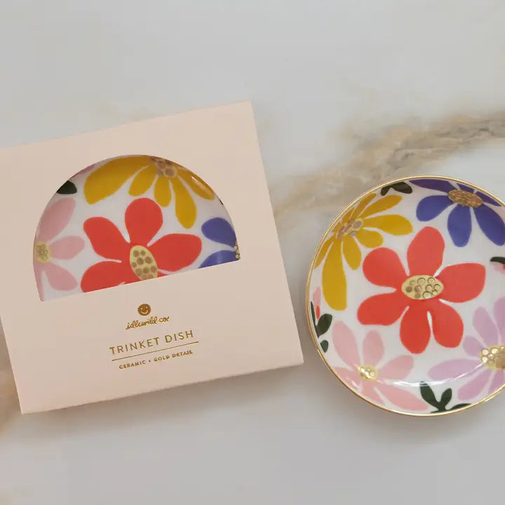 Primary Blooms Porcelain Trinket Dish