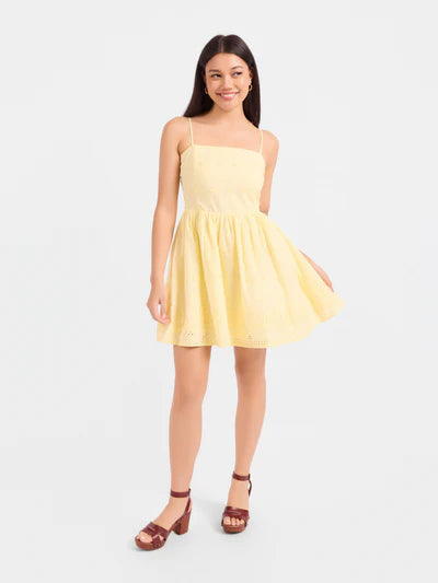 Beachglass Embroidered Mini Dress