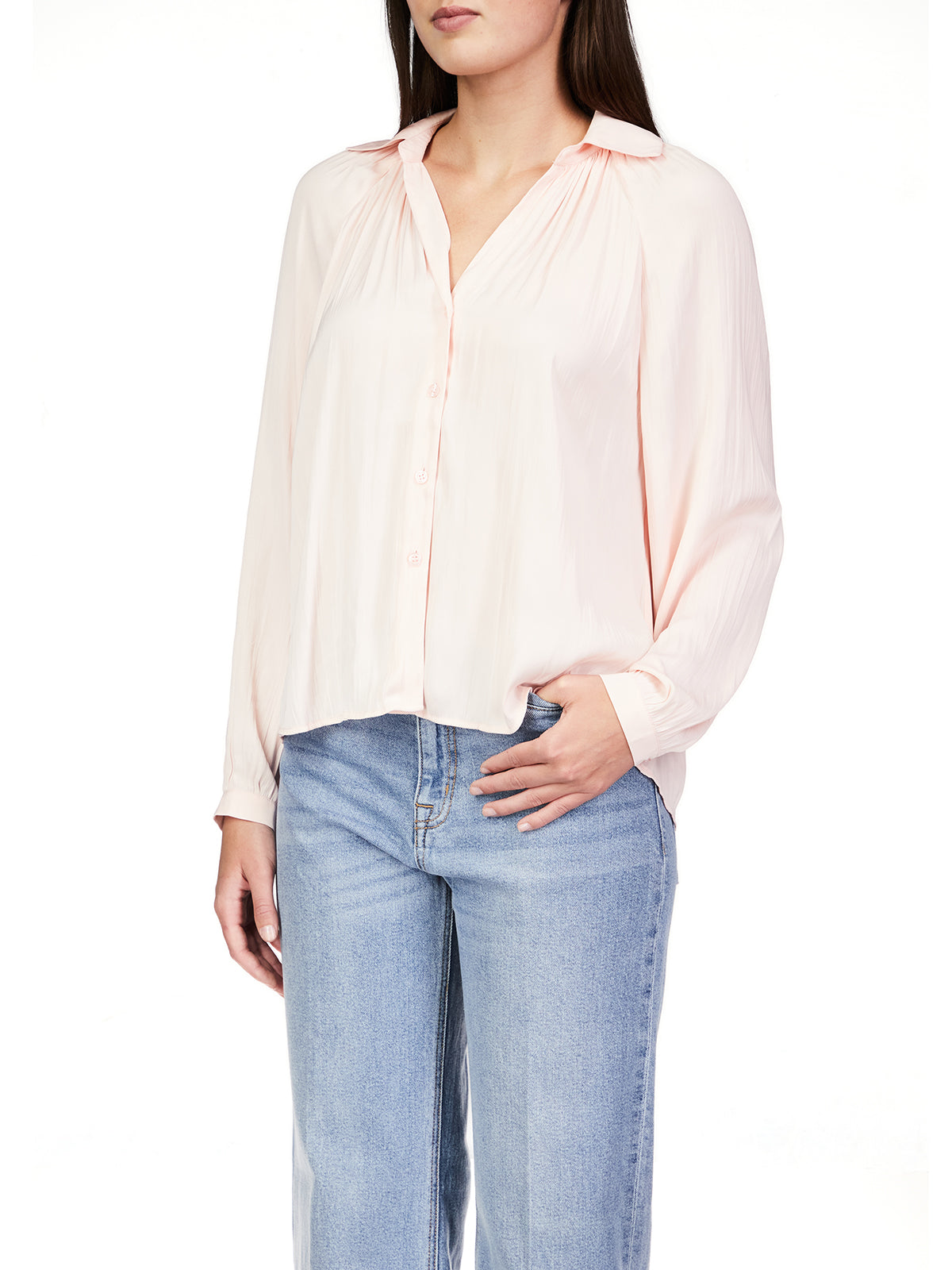 Casually Cute Sateen Blouse