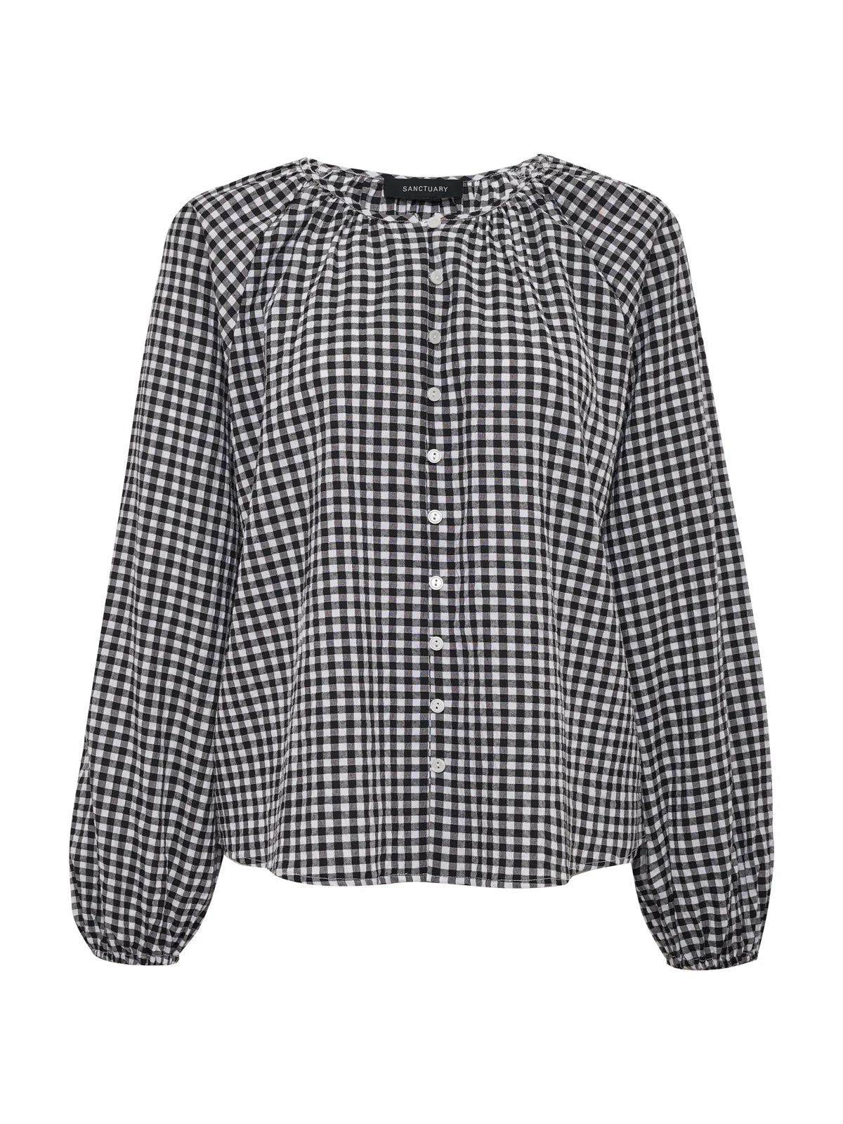 Perfect Gingham Button Blouse Picnic