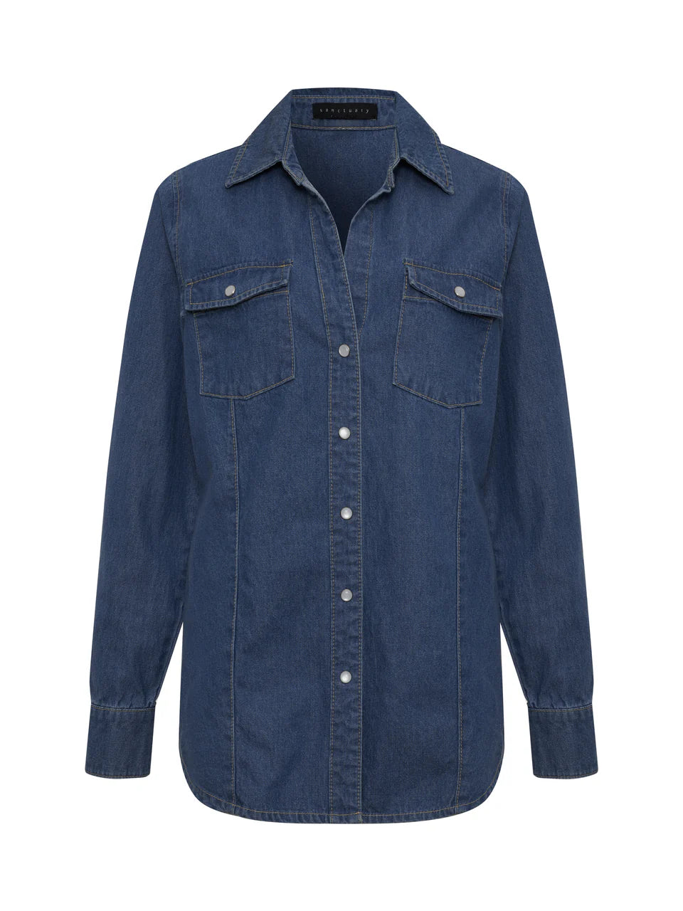 The Denim Western Shirt Blue Slate