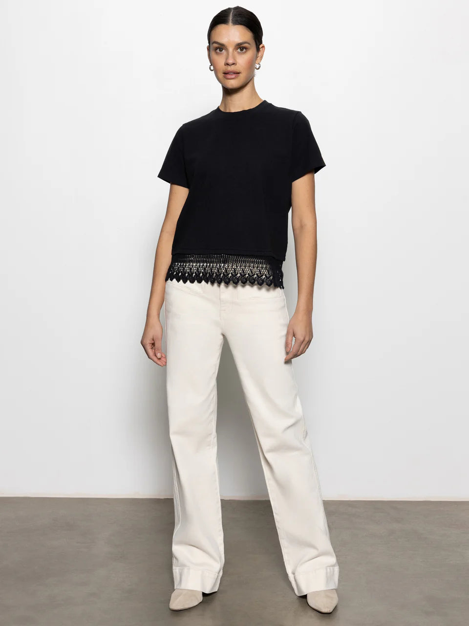 Lace Remix Tee Black