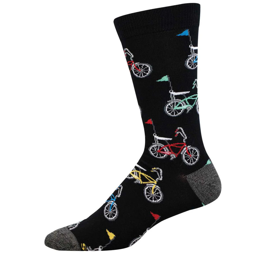 Retro Bikes Men's Bamboo Crew Socks
