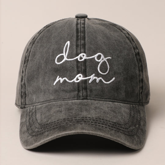 Dog Mom Lettering Embroidery Baseball Cap