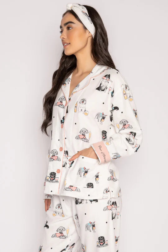 Flannel Pajama Sets - Ivory