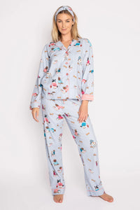 Flannel Pajama Set - Sky Blue