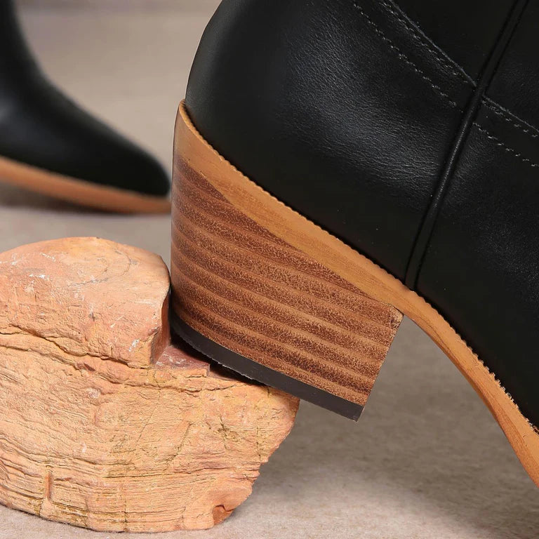 Ruby Western Boots - Black/White