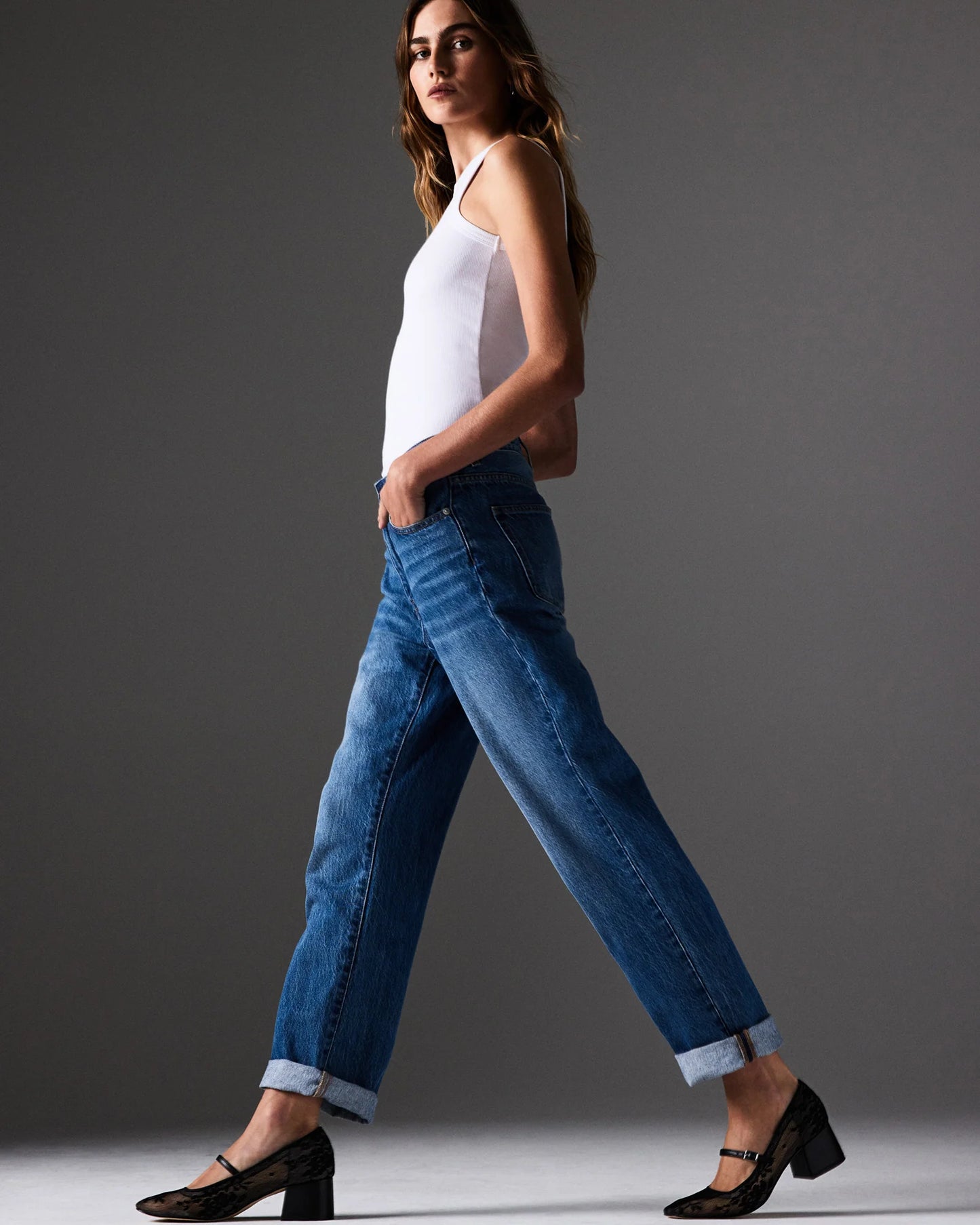 Hawke Black Lace Mary Jane Heel