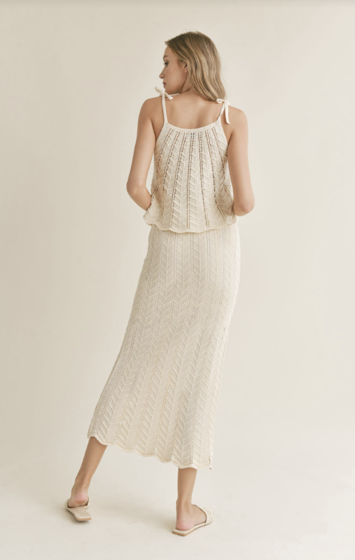 Baby Cheveron Knit Maxi Skirt