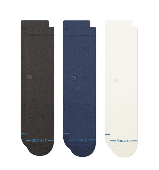 Icon 3 Pack Men's Socks - Charcoal