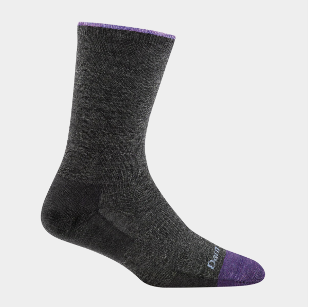 Womens Solid Basic Crew Lightweight Lifestyle Socks