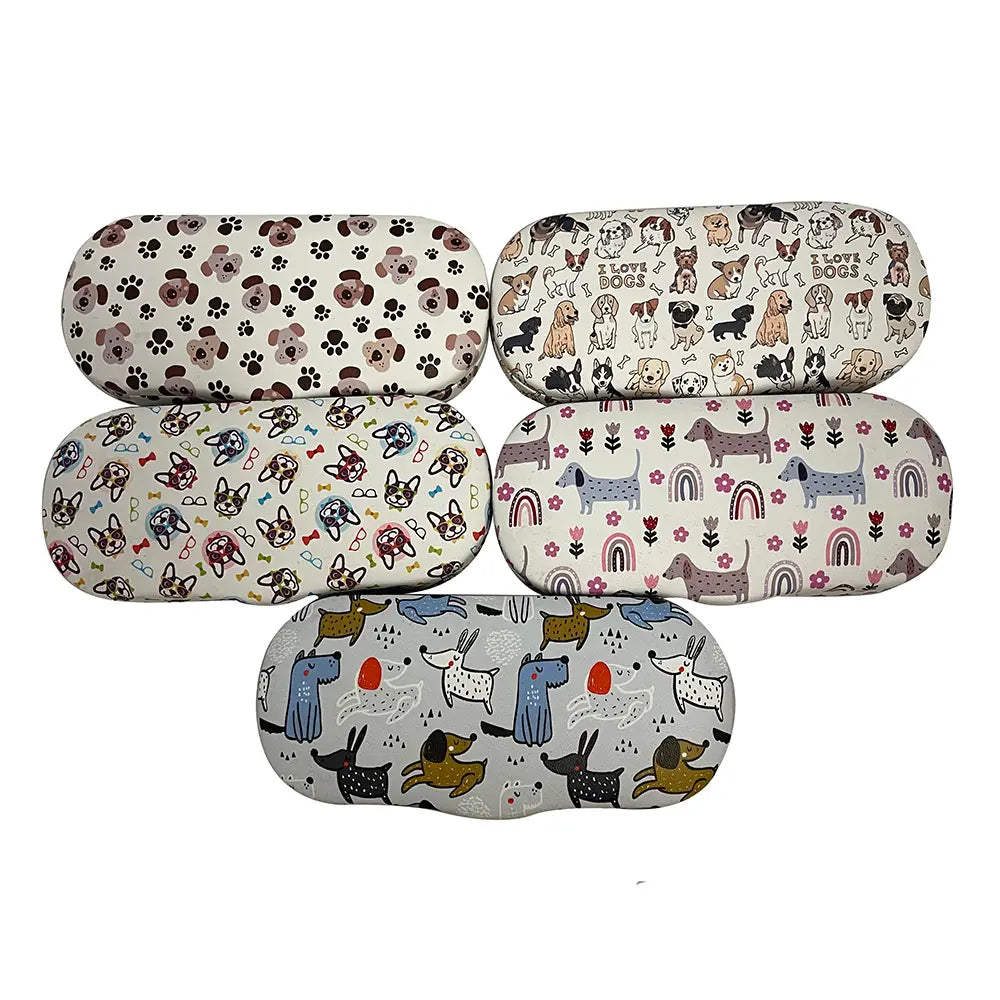 Playful Pups Novelty Print Medium Clamshell Eyeglass Cases