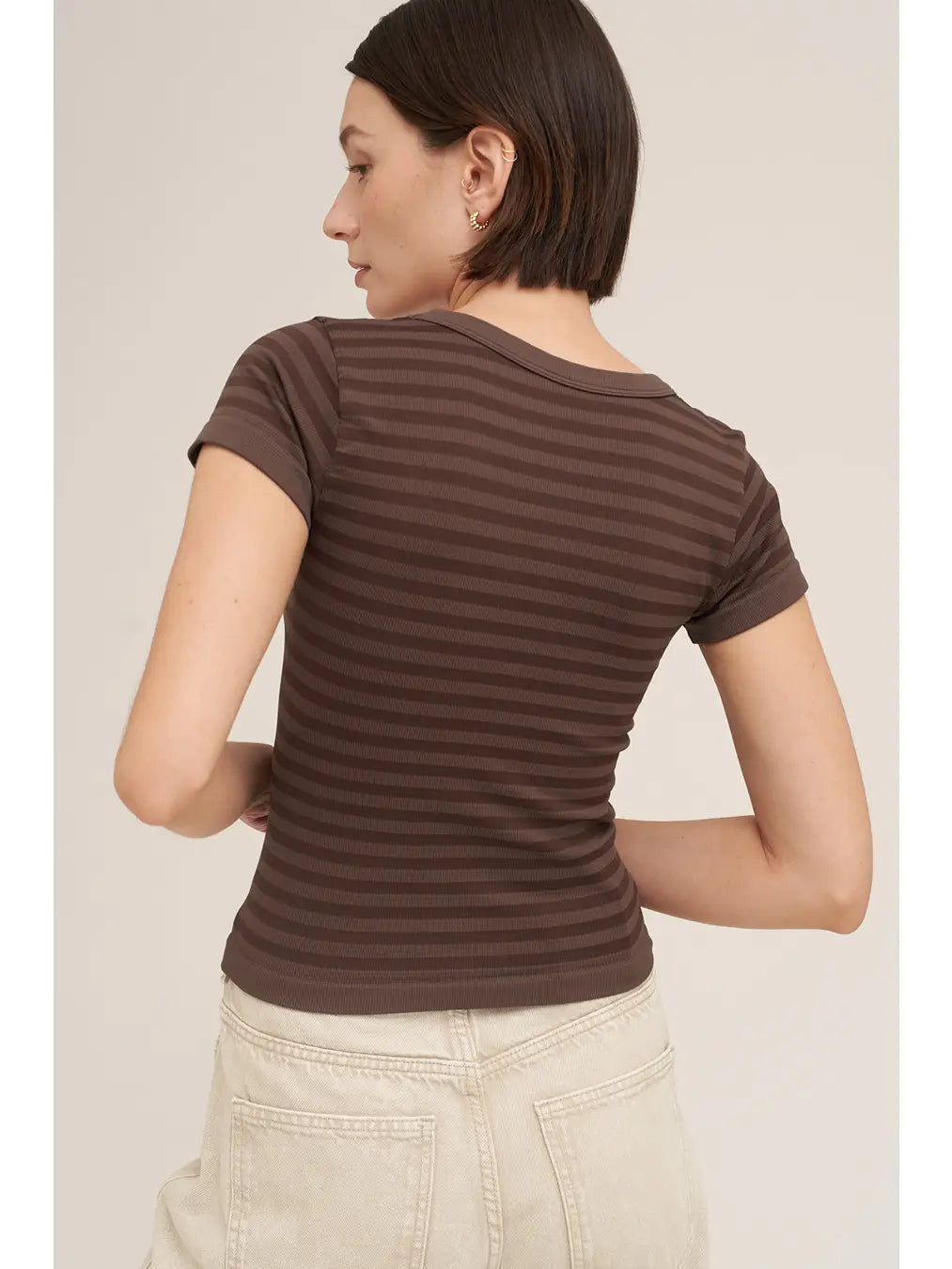 Striped Scoop Neck Top