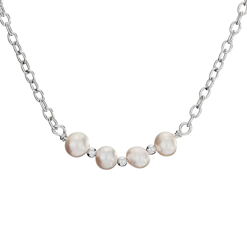 Pearls On A Chain Sterling Silver Necklace
