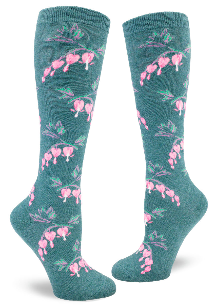 Bleeding Heart Flower Women's Crew Socks