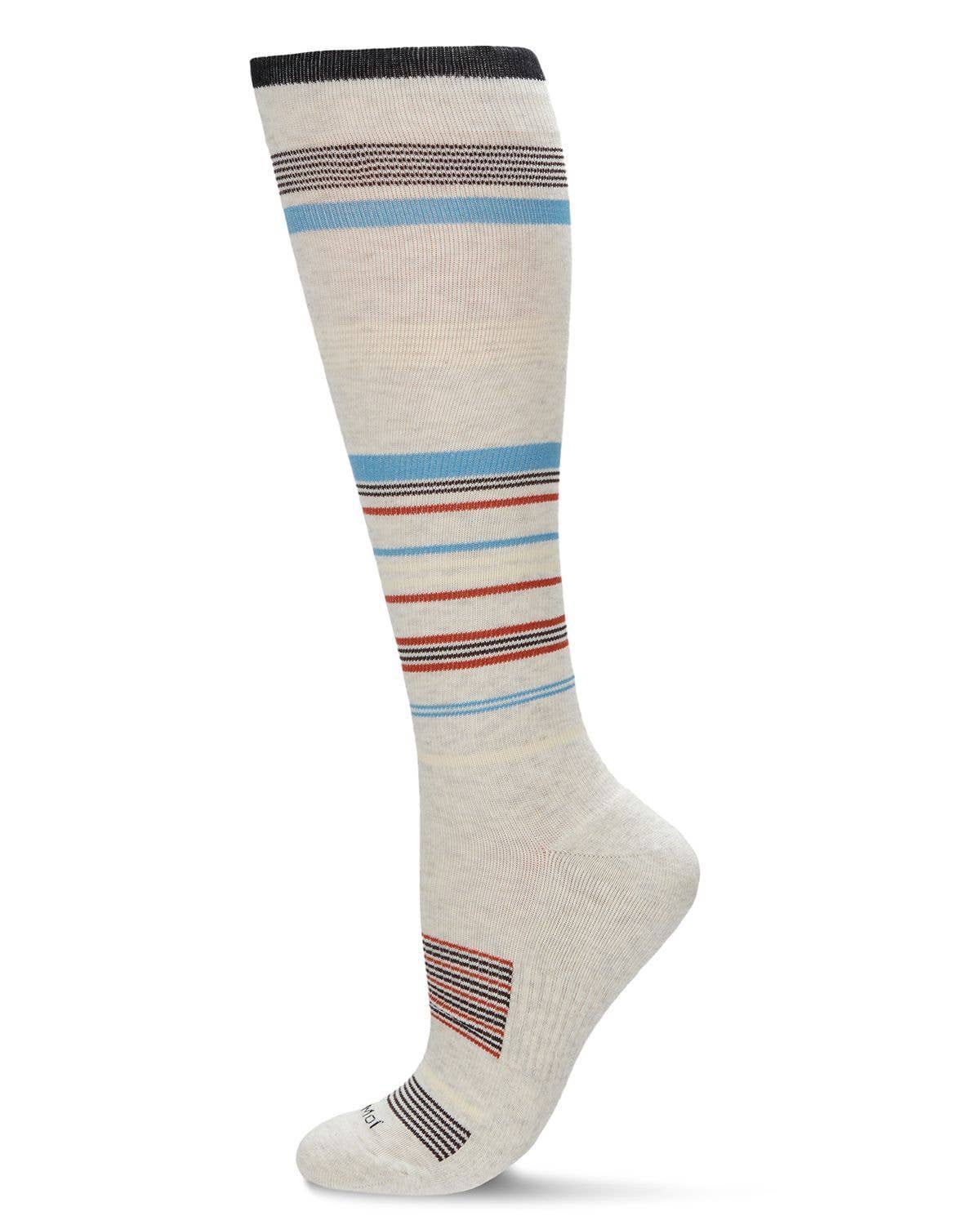 Multi Striped Cotton Compression Socks