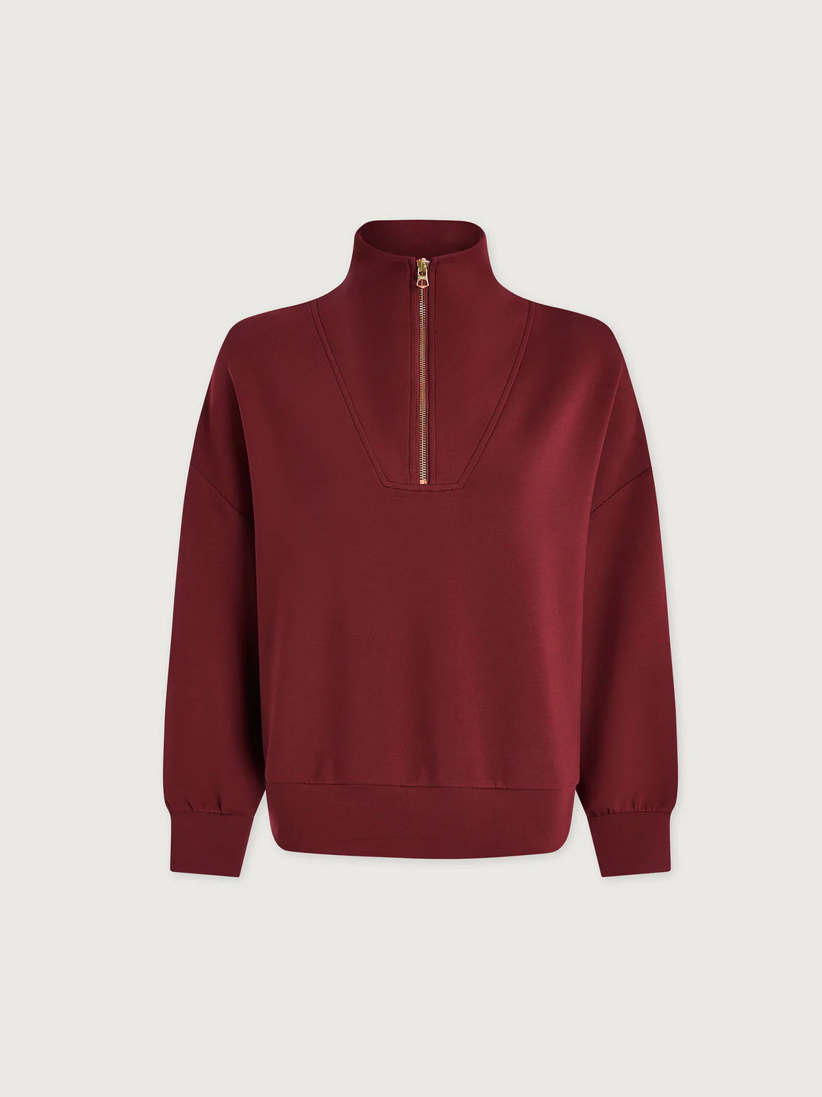 Hawley Half-Zip Sweat - New Maroon