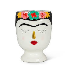 Large Lady w/Flowers Vase-8.5"H