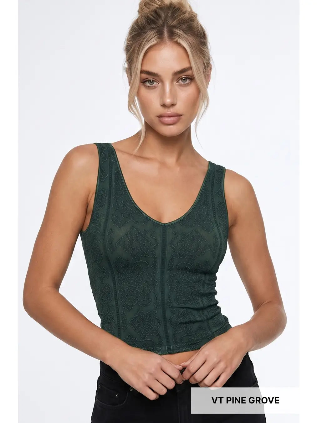 Vintage Reversible Textured Top