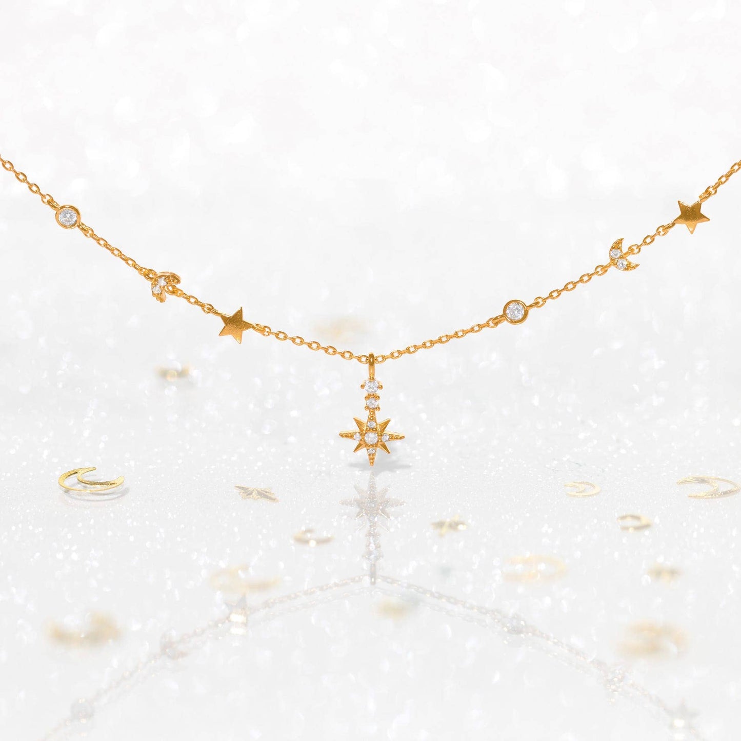 Starbeam Necklace: Gold