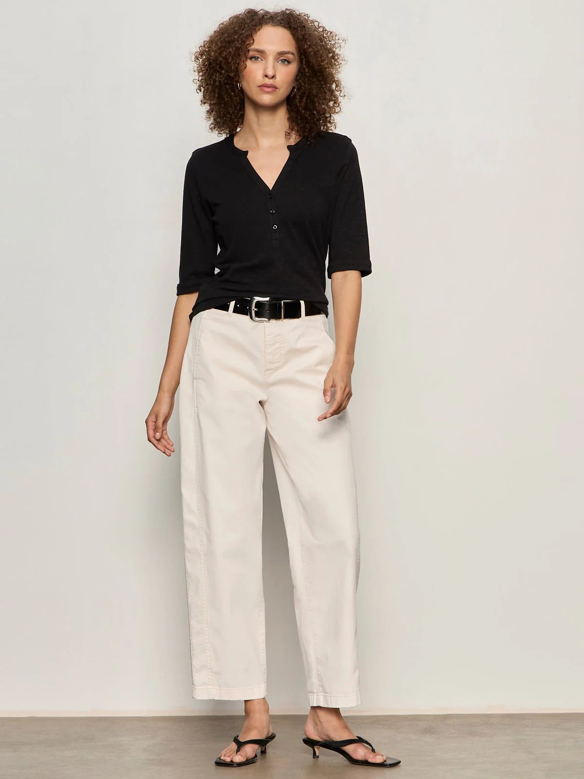 Rolled Sleeve Tee - Black