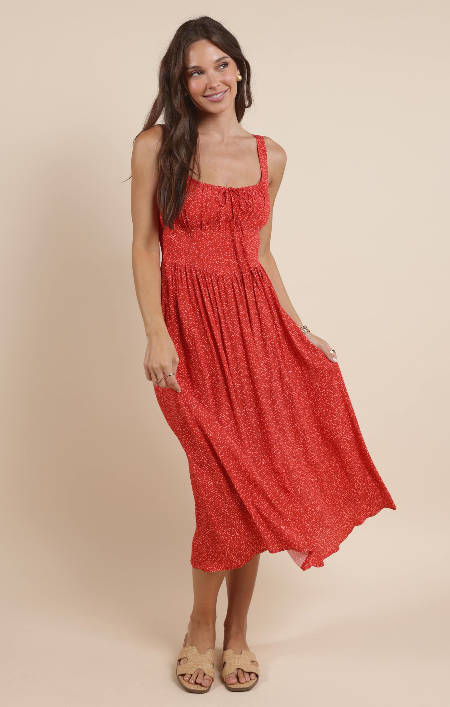 Nina Milkmaid Midi Dress