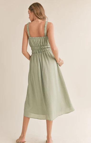 Heat Gathered Bust Detail Mini Dress