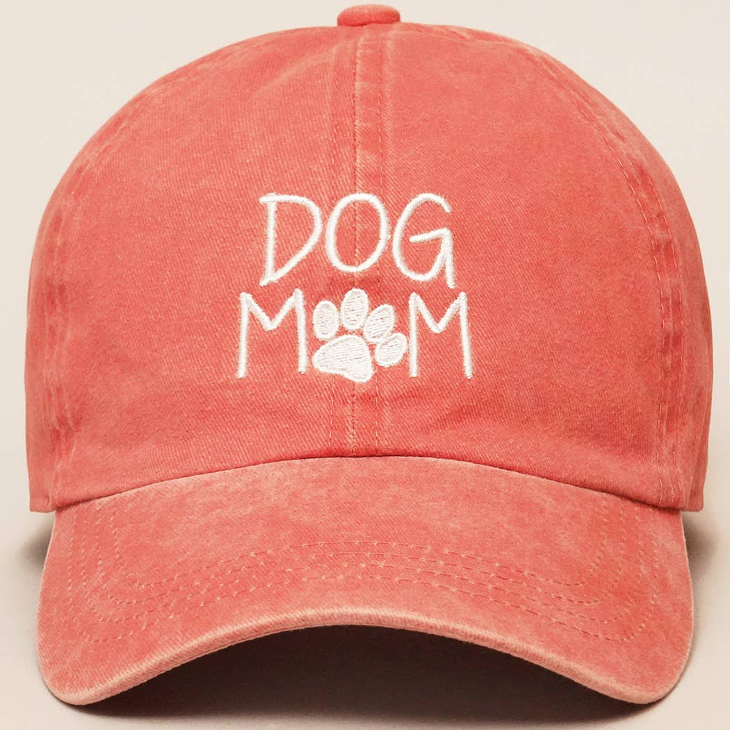 DOG MOM Embroidered Cotton Baseball Caps Dad Hat