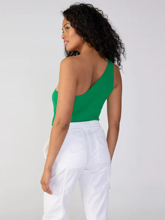 One Shoulder Rib Tank