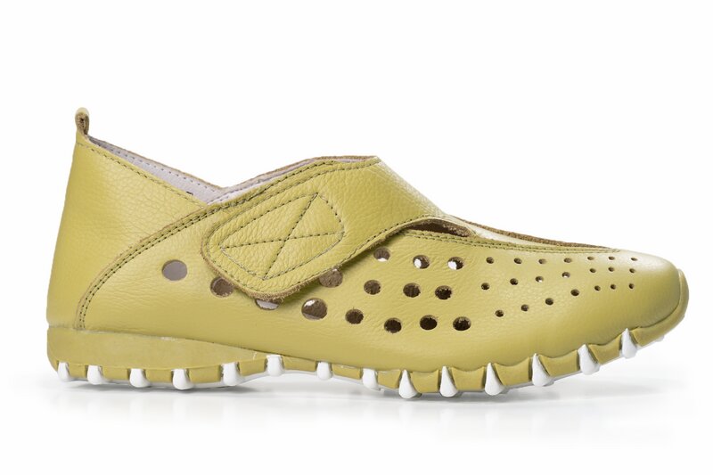 Velcro Strap Leather Walking Shoes LF9010-3