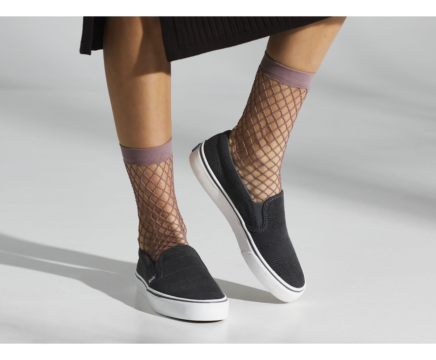 Jump Kick Slip Stripe Chambray, Charcoal