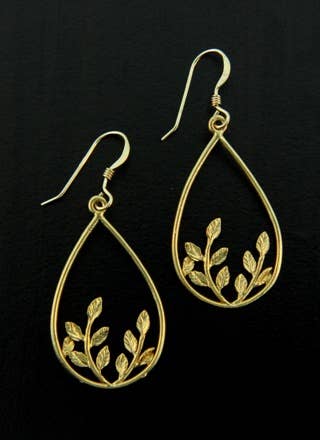 Gold Botanical Earrings