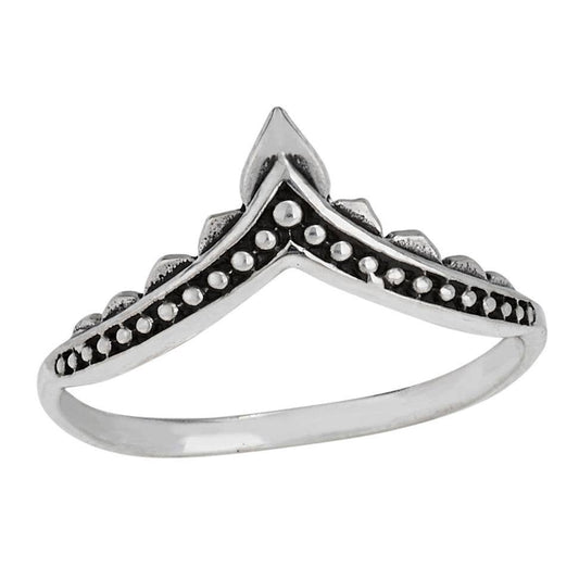 Reaching Point Sterling Silver Ring: Sterling Silver / 7 / Bohemian