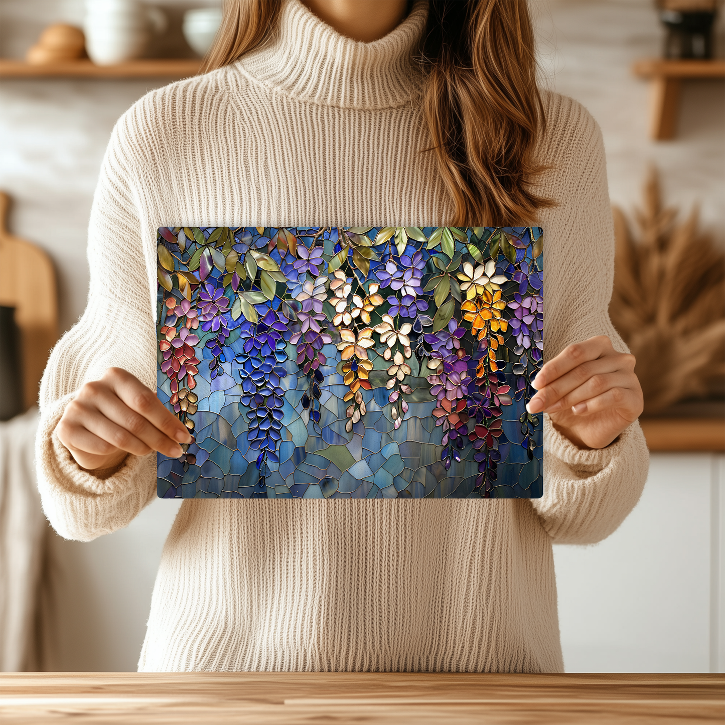 Wisteria Art: Tempered Glass Cutting Board: 8 x 11 inch