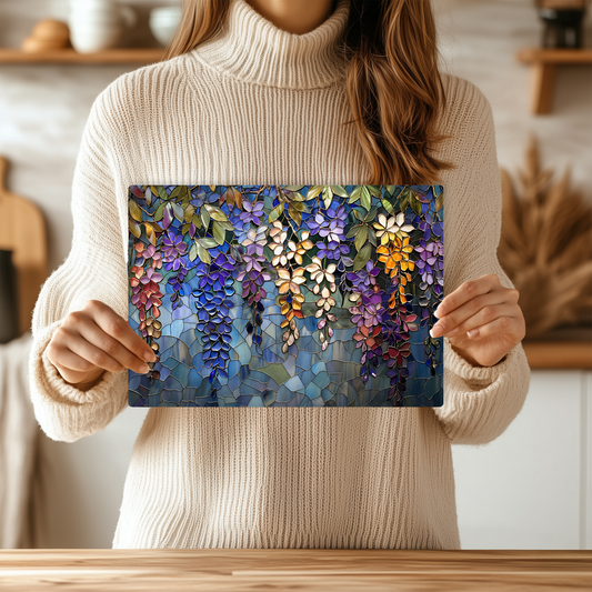 Wisteria Art: Tempered Glass Cutting Board: 8 x 11 inch